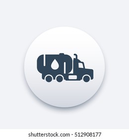 Gasoline tanker truck icon