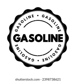 Gasoline text stamp, concept background