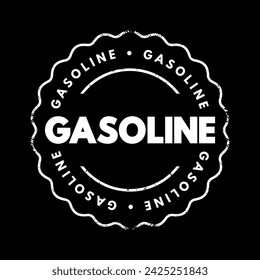 Sello de texto de gasolina, fondo del concepto