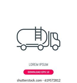 Gasoline truck icon, vector