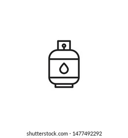 Gasoline vector icon. Gas Cylinder Icon. Liquid Propane Gas icon Illustration symbol design. Modern, simple flat vector illustration for web site or mobile app