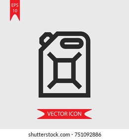 Gasoline vector icon, illustration symbol
