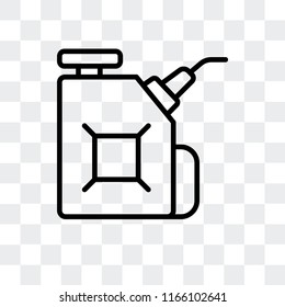 Gasoline vector icon isolated on transparent background, Gasoline logo concept