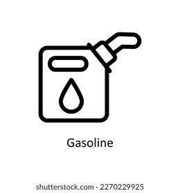 Gasoline Vector  Outline Icons. Simple stock illustration stock