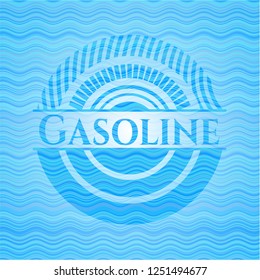 Gasoline water concept emblem background.