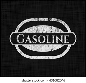 Gasolina escrita con textura de pizarra