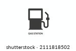 Gass Station Icon. Vector isolated illustration of a gass station sign