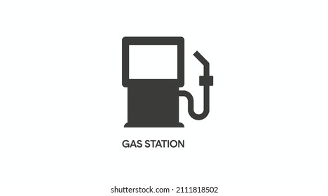 Gass Station Icon. Vector isolated illustration of a gass station sign