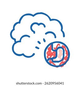 Begasung Verdauungssystem doodle Symbol Skizze Vektor. Begasungsanlage. einzelne Symbolgrafik