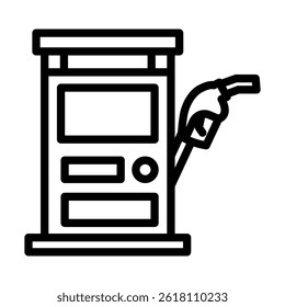 GasStation Vector Line icon design