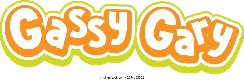 Gassy Gary logo text design illustration