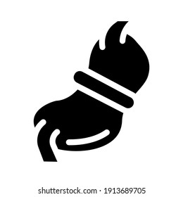 gastric bandage glyph icon vector. gastric bandage sign. isolated contour symbol black illustration