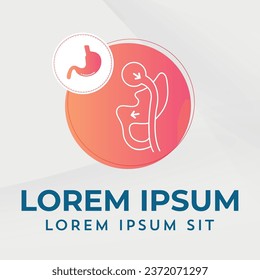 Gastric Bypass Logo Roux-en-Y (RNY) Weight Loss Surgery Logo vector illustration icon design
