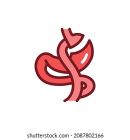 Gastric bypass (Roux-en-Y) line icon. Isolated vector element.