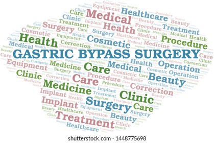 Gastric Bypass Surgery word cloud vector made with text only
