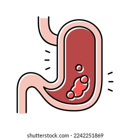 gastric disease color icon vector. gastric disease sign. isolated symbol illustration