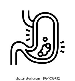 gastric disease line icon vector. gastric disease sign. isolated contour symbol black illustration