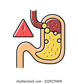 gastric reflux color icon vector. gastric reflux sign. isolated symbol illustration