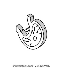 gastric ulcer gastroenterologist isometric icon vector. gastric ulcer gastroenterologist sign. isolated symbol illustration