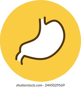 Gastric Vector Icon.  stomach health illustration sign.  doctor logo or symbol