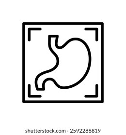 gastric x-ray icon vector design in trendy style