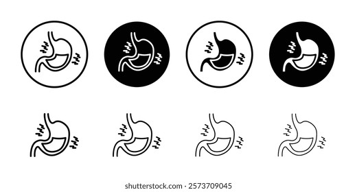 Gastritis icon Thin line art isolated