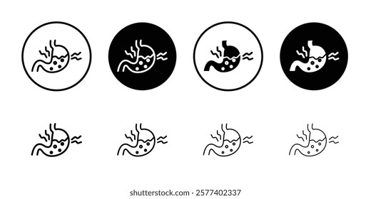 Gastritis icon Vector logo set flat