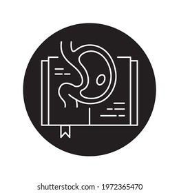 Gastritis сolor line icon. Gastroesophageal reflux disease. Pictogram for web page, mobile app, promo. UI UX GUI design element. Editable stroke.