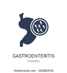 Gastroenteritis icon. Gastroenteritis filled symbol design from Diseases collection. Simple element vector illustration on white background