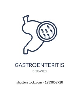 Gastroenteritis icon. Gastroenteritis linear symbol design from Diseases collection. Simple outline element vector illustration on white background