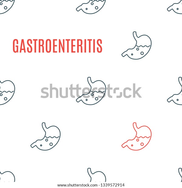 Gastroenteritis Stomach Infectious Disease Awareness Poster Stock ...