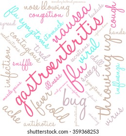 Gastroenteritis word cloud on a white background. 