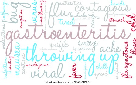 Gastroenteritis word cloud on a white background. 