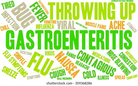Gastroenteritis word cloud on a white background. 