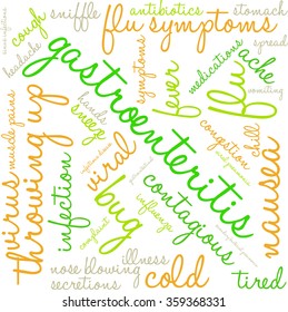 Gastroenteritis word cloud on a white background. 