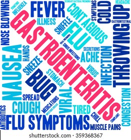 Gastroenteritis word cloud on a white background. 