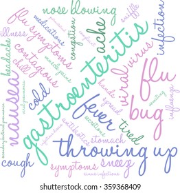 Gastroenteritis word cloud on a white background. 