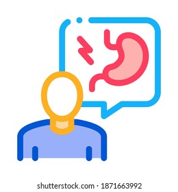 gastroenterologist doctor icon vector. gastroenterologist doctor sign. color symbol illustration