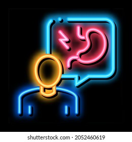 gastroenterologist doctor neon light sign vector. Glowing bright icon gastroenterologist doctor sign. transparent symbol illustration