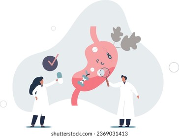 Gastroenterology as digestive system disorder diagnosis .Stomach doctor examination and checking for disorders.