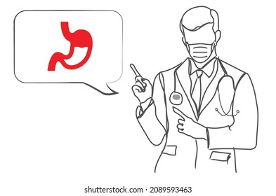 gastroenterology diseases icon chat show doctor