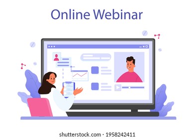 Gastroenterology doctor online service or platform. Idea of health care