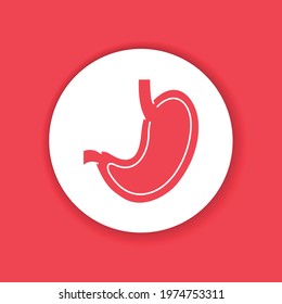 Gastroenterology glyph icon. Stomach line color icon. Human organ concept. Sign for web page, mobile app, button, logo. Vector isolated element