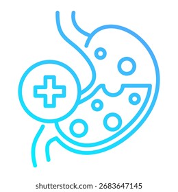 Elemento de icono de gastroenterología para diseño