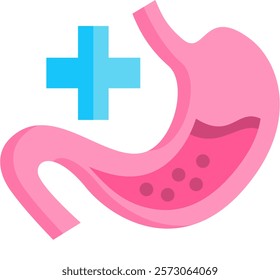Gastroenterology Icon Flat Vector Illustration