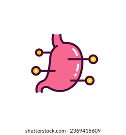 gastroenterology icon with a stomach, vector