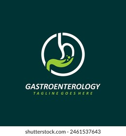 Gastroenterology logo with hand concept