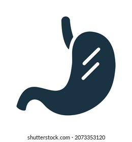 Gastroenterology, organ, stomach icon. Simple editable vector design isolated on a white background.