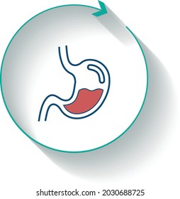 Diseño vectorial de icono de cirugía gastroenteral