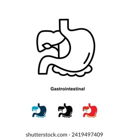 Gastrointestinal icon simple vector ilustration
